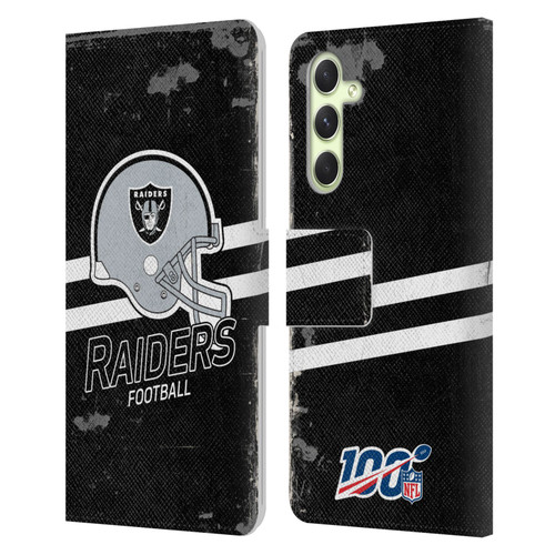 NFL Las Vegas Raiders Logo Art Helmet Distressed Look 100th Leather Book Wallet Case Cover For Samsung Galaxy A54 5G NFL Las Vegas Raiders Logo Art Helmet Distressed Look 100th Leather Book Wallet Case Cover For Samsung Galaxy A54 5G