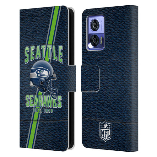 NFL Seattle Seahawks Logo Art Football Stripes Leather Book Wallet Case Cover For Motorola Edge 30 Neo 5G