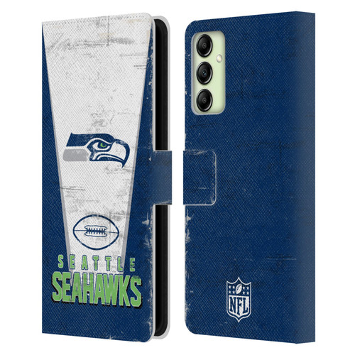 NFL Seattle Seahawks Logo Art Banner Leather Book Wallet Case Cover For Samsung Galaxy A14 5G