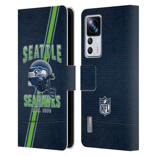 NFL Seattle Seahawks Logo Art Football Stripes Leather Book Wallet Case Cover For Xiaomi 12T Pro