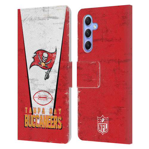 NFL Tampa Bay Buccaneers Logo Art Banner Leather Book Wallet Case Cover For Samsung Galaxy A34 5G