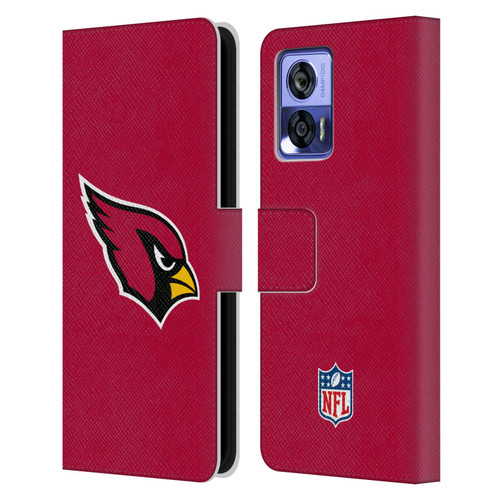 NFL Arizona Cardinals Logo Plain Leather Book Wallet Case Cover For Motorola Edge 30 Neo 5G
