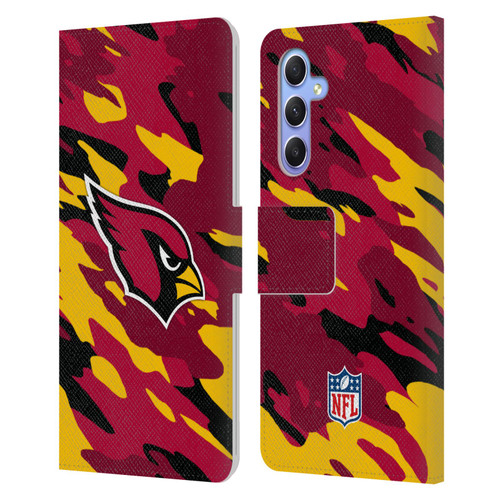 NFL Arizona Cardinals Logo Camou Leather Book Wallet Case Cover For Samsung Galaxy A34 5G