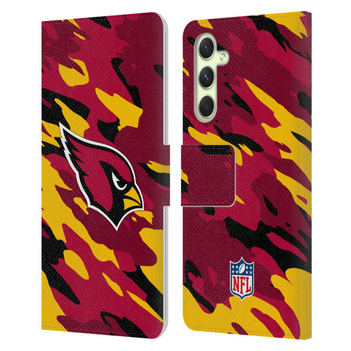 NFL Arizona Cardinals Logo Camou Leather Book Wallet Case Cover For Samsung Galaxy A54 5G