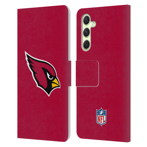 NFL Arizona Cardinals Logo Plain Leather Book Wallet Case Cover For Samsung Galaxy A54 5G