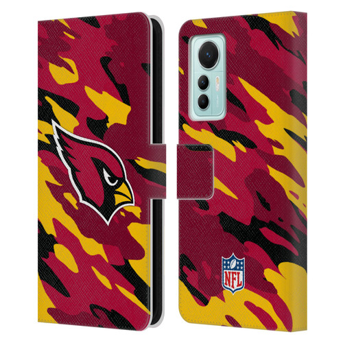 NFL Arizona Cardinals Logo Camou Leather Book Wallet Case Cover For Xiaomi 12 Lite