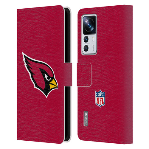 NFL Arizona Cardinals Logo Plain Leather Book Wallet Case Cover For Xiaomi 12T Pro