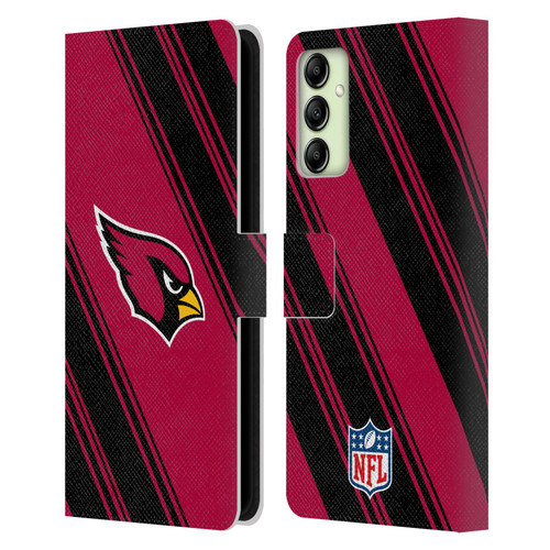 NFL Arizona Cardinals Artwork Stripes Leather Book Wallet Case Cover For Samsung Galaxy A14 5G