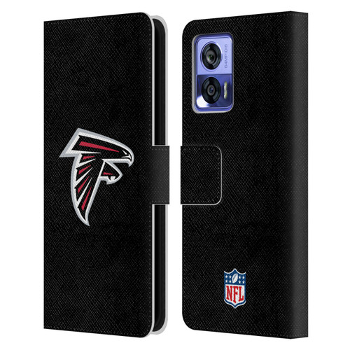 NFL Atlanta Falcons Logo Plain Leather Book Wallet Case Cover For Motorola Edge 30 Neo 5G