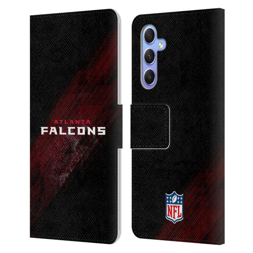NFL Atlanta Falcons Logo Blur Leather Book Wallet Case Cover For Samsung Galaxy A34 5G