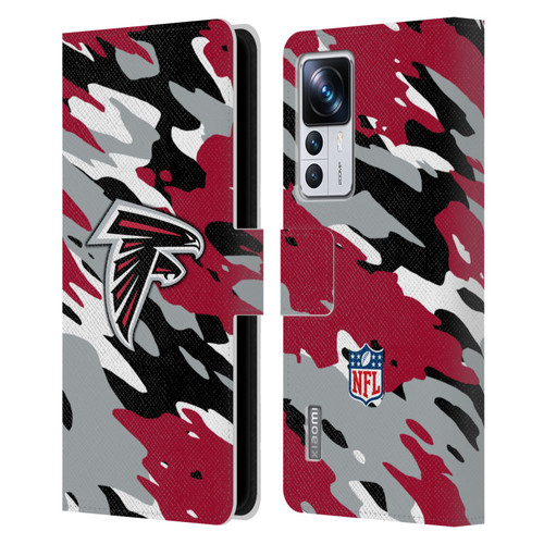 NFL Atlanta Falcons Logo Camou Leather Book Wallet Case Cover For Xiaomi 12T Pro