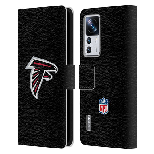 NFL Atlanta Falcons Logo Plain Leather Book Wallet Case Cover For Xiaomi 12T Pro