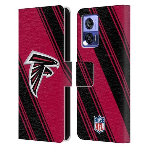NFL Atlanta Falcons Artwork Stripes Leather Book Wallet Case Cover For Motorola Edge 30 Neo 5G
