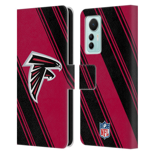 NFL Atlanta Falcons Artwork Stripes Leather Book Wallet Case Cover For Xiaomi 12 Lite