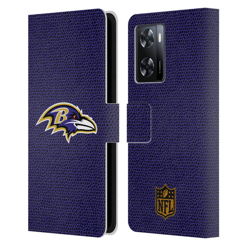 NFL Baltimore Ravens Logo Football Leather Book Wallet Case Cover For OPPO A57s
