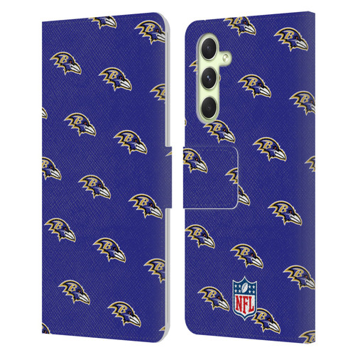 NFL Baltimore Ravens Artwork Patterns Leather Book Wallet Case Cover For Samsung Galaxy A54 5G