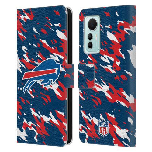 NFL Buffalo Bills Logo Camou Leather Book Wallet Case Cover For Xiaomi 12 Lite