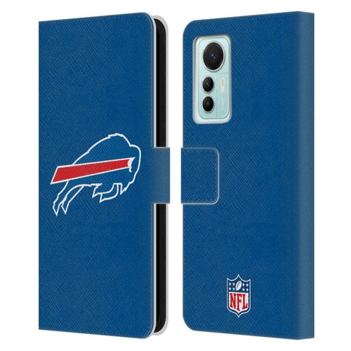 NFL Buffalo Bills Logo Plain Leather Book Wallet Case Cover For Xiaomi 12 Lite