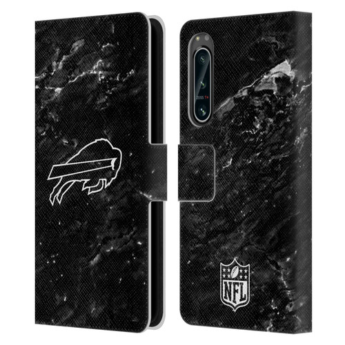 NFL Buffalo Bills Artwork Marble Leather Book Wallet Case Cover For Sony Xperia 5 IV