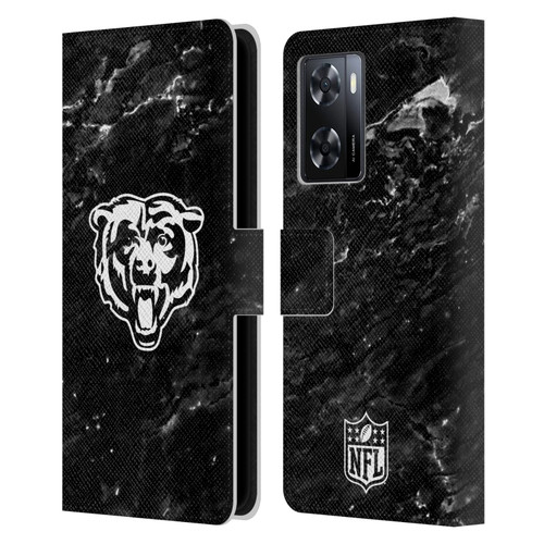 NFL Chicago Bears Artwork Marble Leather Book Wallet Case Cover For OPPO A57s
