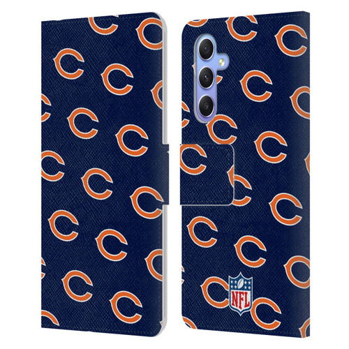 NFL Chicago Bears Artwork Patterns Leather Book Wallet Case Cover For Samsung Galaxy A34 5G