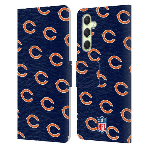 NFL Chicago Bears Artwork Patterns Leather Book Wallet Case Cover For Samsung Galaxy A54 5G