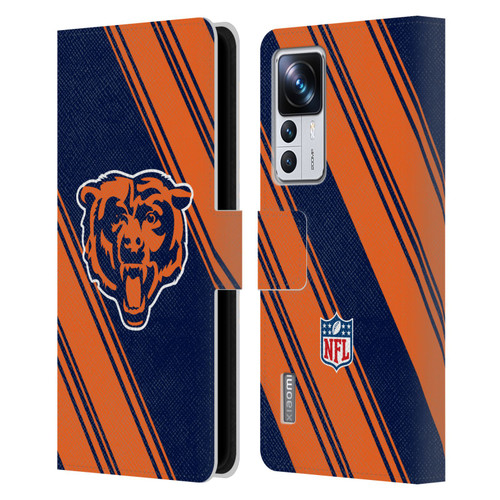 NFL Chicago Bears Artwork Stripes Leather Book Wallet Case Cover For Xiaomi 12T Pro