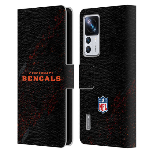 NFL Cincinnati Bengals Logo Blur Leather Book Wallet Case Cover For Xiaomi 12T Pro