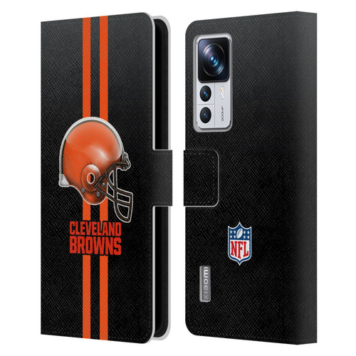 NFL Cleveland Browns Logo Helmet Leather Book Wallet Case Cover For Xiaomi 12T Pro
