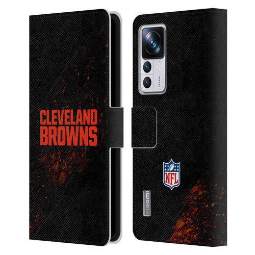 NFL Cleveland Browns Logo Blur Leather Book Wallet Case Cover For Xiaomi 12T Pro