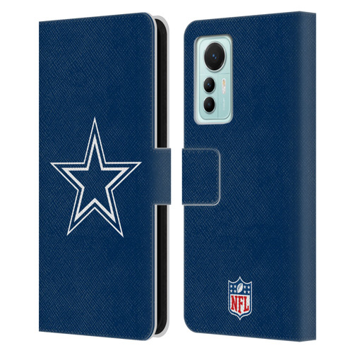 NFL Dallas Cowboys Logo Plain Leather Book Wallet Case Cover For Xiaomi 12 Lite
