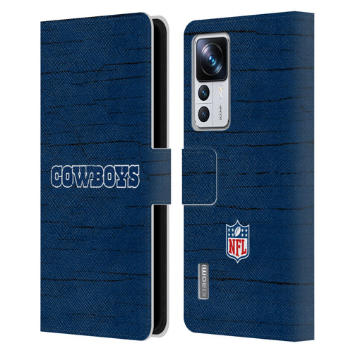 NFL Dallas Cowboys Logo Distressed Look Leather Book Wallet Case Cover For Xiaomi 12T Pro