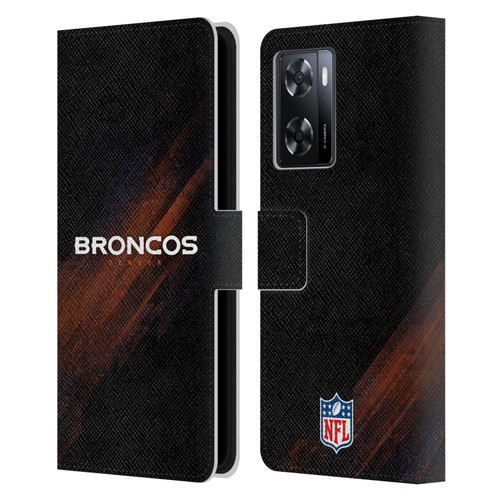NFL Denver Broncos Logo Blur Leather Book Wallet Case Cover For OPPO A57s