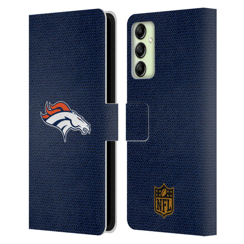 NFL Denver Broncos Logo Football Leather Book Wallet Case Cover For Samsung Galaxy A14 5G