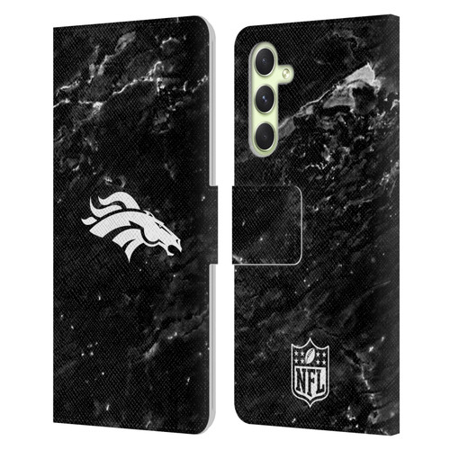 NFL Denver Broncos Artwork Marble Leather Book Wallet Case Cover For Samsung Galaxy A54 5G