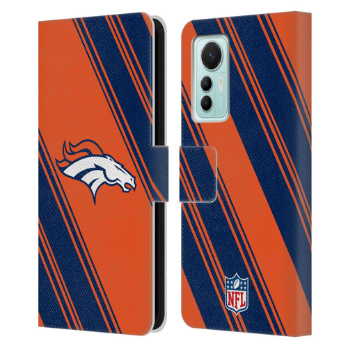 NFL Denver Broncos Artwork Stripes Leather Book Wallet Case Cover For Xiaomi 12 Lite