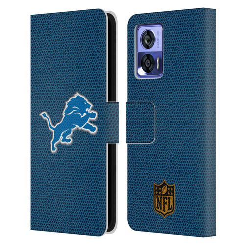 NFL Detroit Lions Logo Football Leather Book Wallet Case Cover For Motorola Edge 30 Neo 5G
