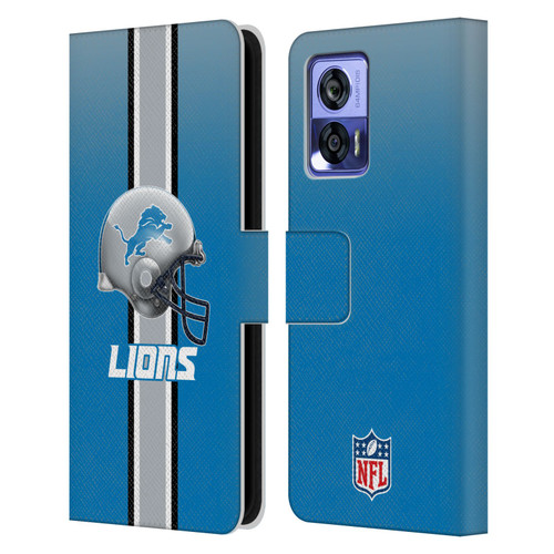 NFL Detroit Lions Logo Helmet Leather Book Wallet Case Cover For Motorola Edge 30 Neo 5G
