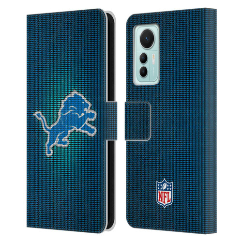 NFL Detroit Lions Artwork LED Leather Book Wallet Case Cover For Xiaomi 12 Lite
