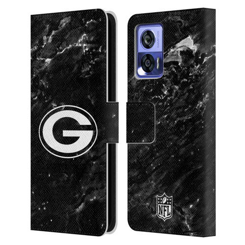 NFL Green Bay Packers Artwork Marble Leather Book Wallet Case Cover For Motorola Edge 30 Neo 5G