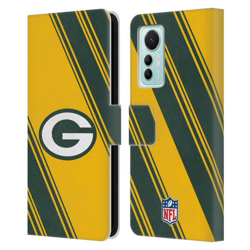 NFL Green Bay Packers Artwork Stripes Leather Book Wallet Case Cover For Xiaomi 12 Lite