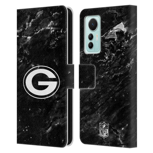 NFL Green Bay Packers Artwork Marble Leather Book Wallet Case Cover For Xiaomi 12 Lite