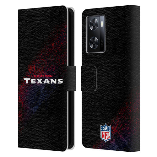 NFL Houston Texans Logo Blur Leather Book Wallet Case Cover For OPPO A57s