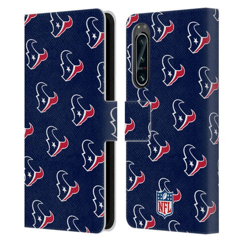 NFL Houston Texans Artwork Patterns Leather Book Wallet Case Cover For Sony Xperia 5 IV