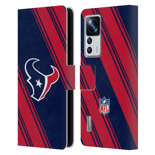 NFL Houston Texans Artwork Stripes Leather Book Wallet Case Cover For Xiaomi 12T Pro