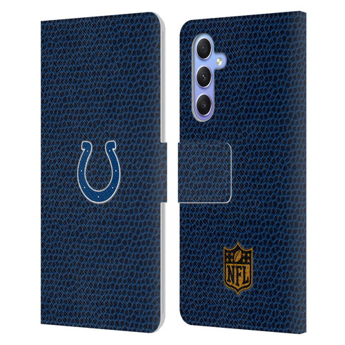NFL Indianapolis Colts Logo Football Leather Book Wallet Case Cover For Samsung Galaxy A34 5G