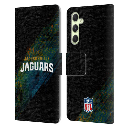 NFL Jacksonville Jaguars Logo Blur Leather Book Wallet Case Cover For Samsung Galaxy A54 5G