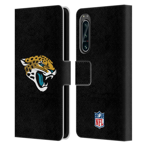 NFL Jacksonville Jaguars Logo Plain Leather Book Wallet Case Cover For Sony Xperia 5 IV