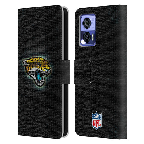 NFL Jacksonville Jaguars Artwork LED Leather Book Wallet Case Cover For Motorola Edge 30 Neo 5G