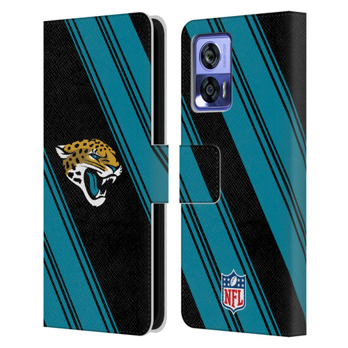 NFL Jacksonville Jaguars Artwork Stripes Leather Book Wallet Case Cover For Motorola Edge 30 Neo 5G